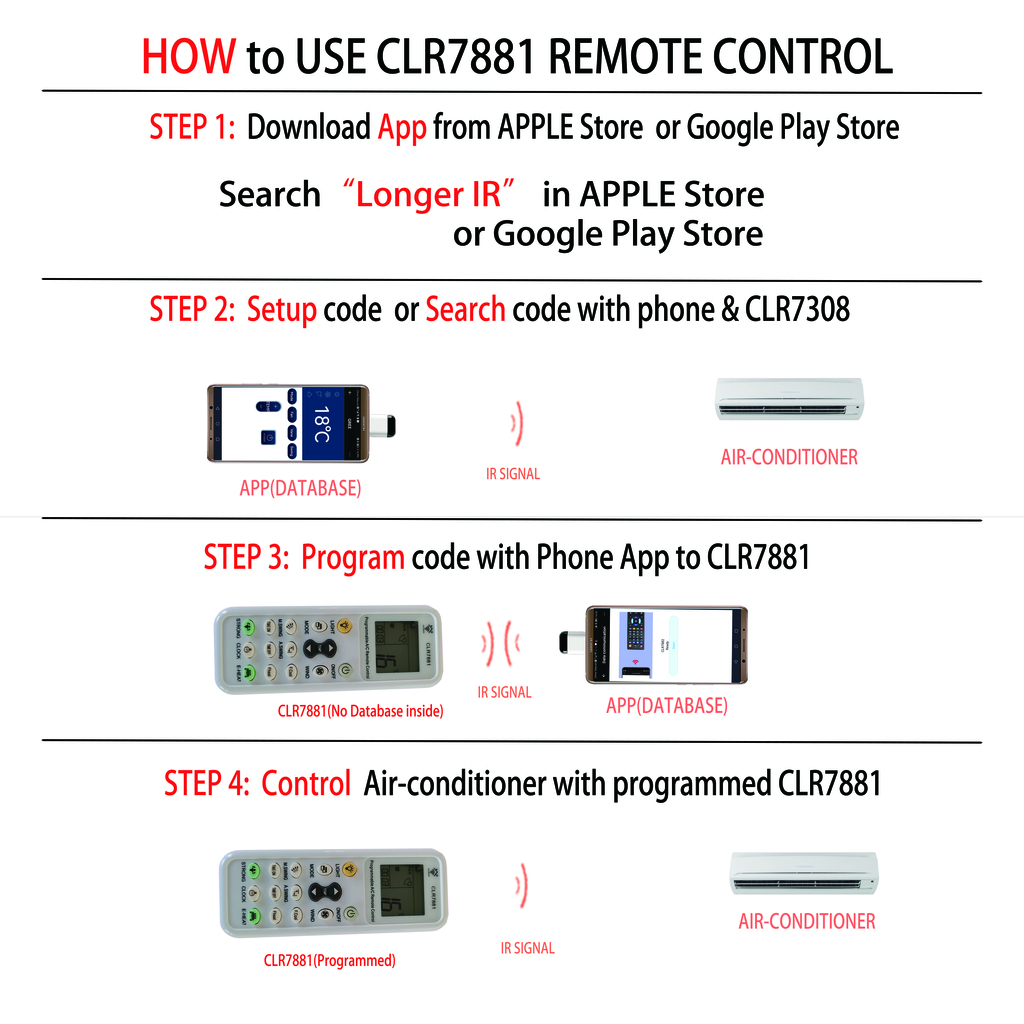 CLR7881 air-conditioner Programmable Remote Control